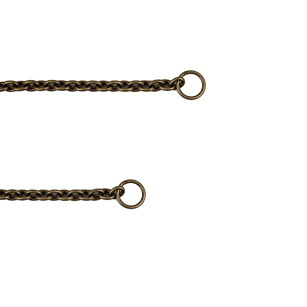 Antique Bronze Chain Purse Strap with O Rings - 43.5" X 0.375"