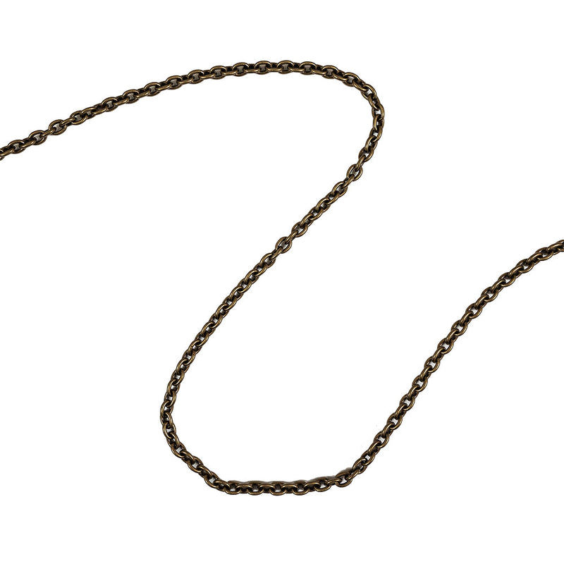 Antique Bronze Chain Purse Strap with O Rings - 43.5" X 0.375"