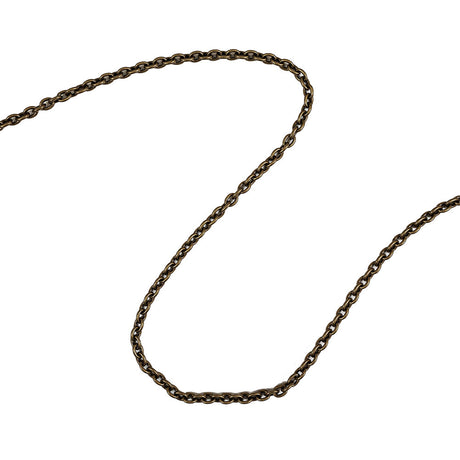 Antique Bronze Chain Purse Strap with O Rings - 43.5" X 0.375"