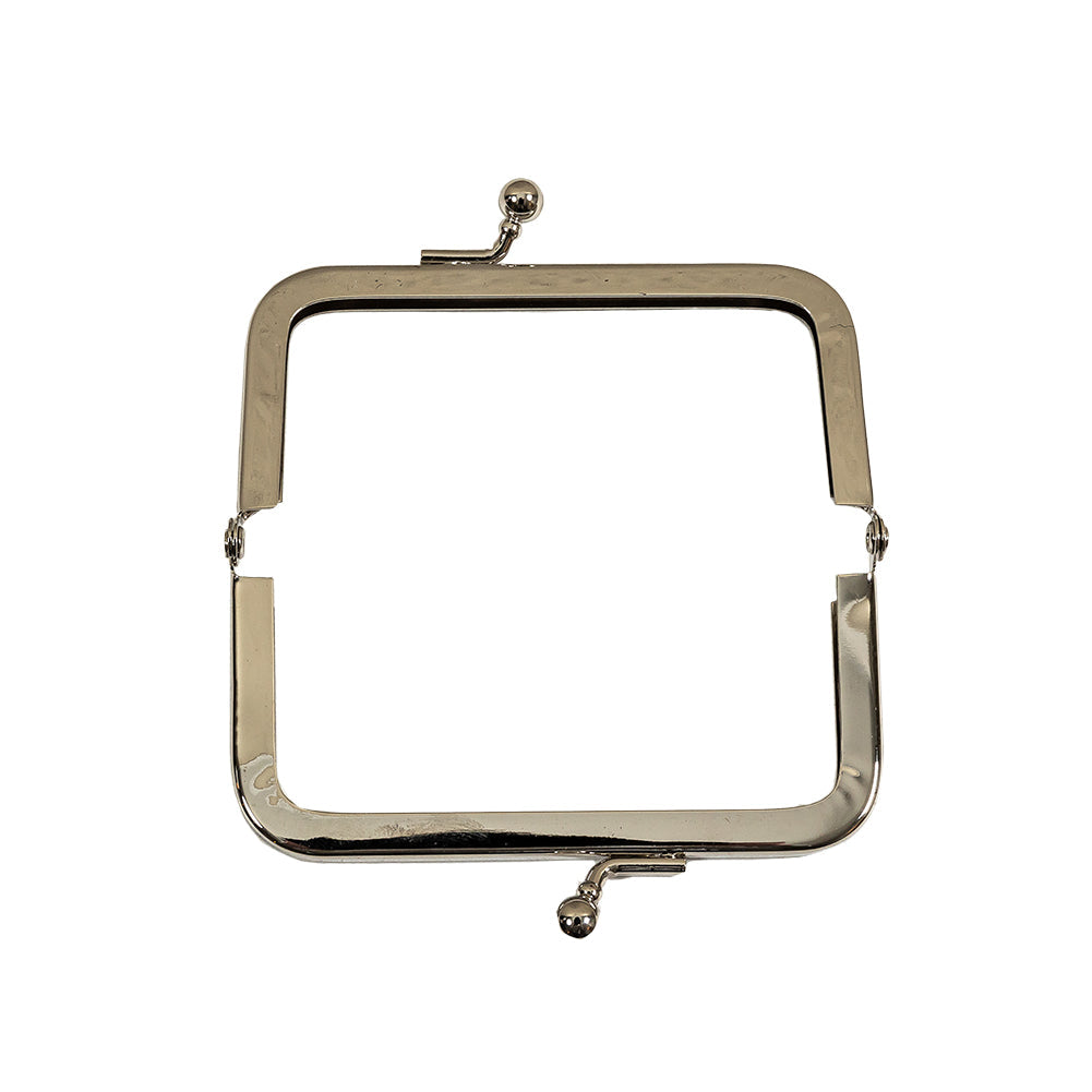 Silver Rectangular Coin Purse Frame - 2.25" X 3.375"