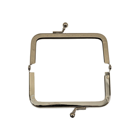 Silver Rectangular Coin Purse Frame - 2.25" X 3.375"