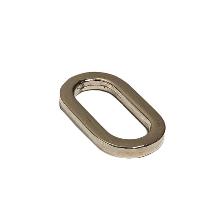Silver Metal Oval Ring - 1" X 0.5"