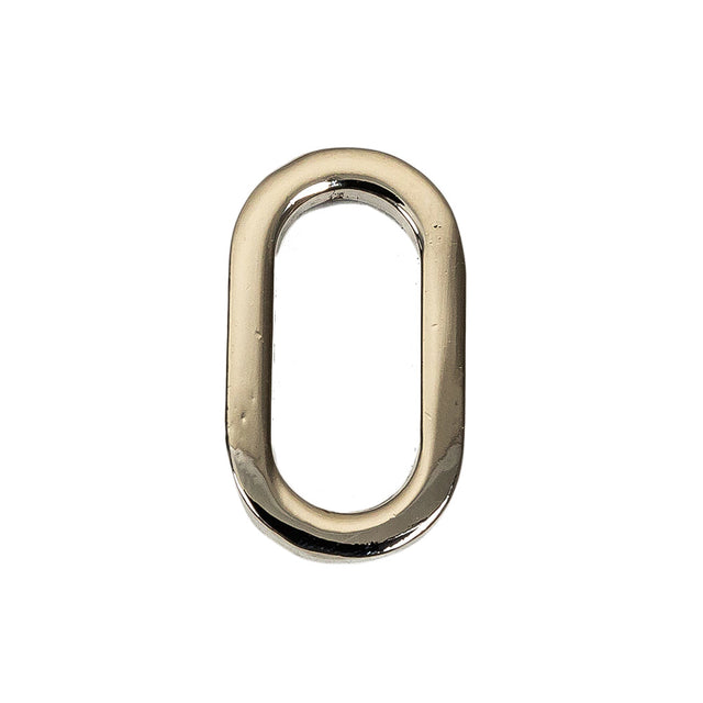 Silver Metal Oval Ring - 1" X 0.5"
