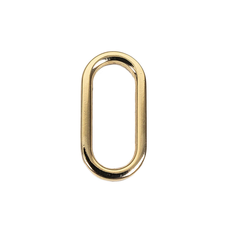 Gold Metal Oval Ring - 1" X 0.375"