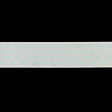 White and Baby Blue Polka Dot Satin Ribbon - 0.625"