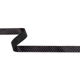 Black and Purple Polka Dot Satin Ribbon - 0.625"