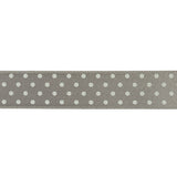 Gray and White Polka Dot Satin Ribbon - 0.625"