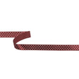 Wine Red and White Polka Dot Satin Ribbon - 0.625"