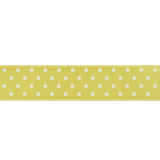 Banana and White Polka Dot Satin Ribbon - 0.625"