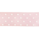 Baby Pink and White Polka Dot Satin Ribbon - 1"