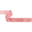Flamingo and White Polka Dot Satin Ribbon - 1"