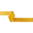 Golden Yellow and White Polka Dot Satin Ribbon - 1"