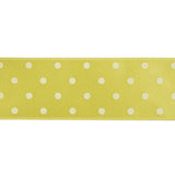 Banana and White Polka Dot Satin Ribbon - 1"