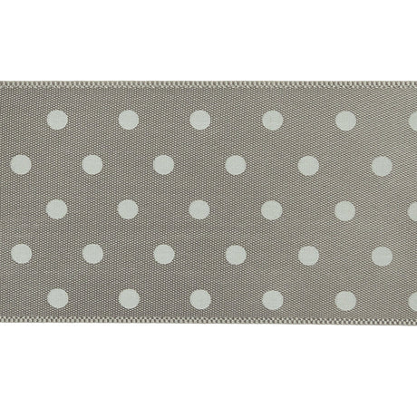 Gray and White Polka Dot Satin Ribbon - 1.5"