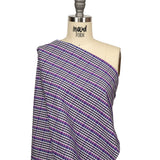 Purple, Sodalite Blue and Navy Plaid Cotton Shirting