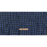 Stretch Limo and Deja Vu Blue Plaid Cotton Shirting