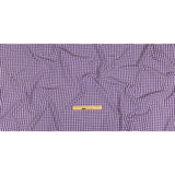 Purple and White Checkered Cotton and Polyester Shirting
