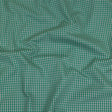 Green and Gray Checked Cotton and Polyester Shirting