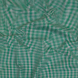 Green and Gray Checked Cotton and Polyester Shirting