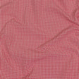 Red and White Checked Cotton and Polyester Shirting