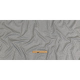 White and Black Checked Cotton and Polyester Twill
