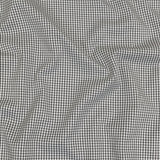 White and Black Checked Cotton and Polyester Twill