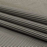 Black and Cream Little Checks Cotton and Polyester Shirting