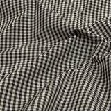 Black and Cream Little Checks Cotton and Polyester Shirting