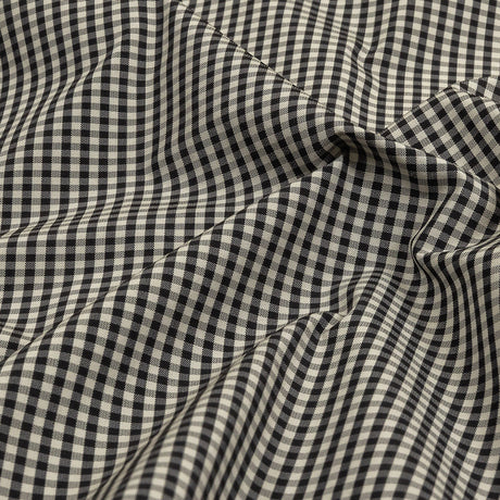 Black and Cream Little Checks Cotton and Polyester Shirting