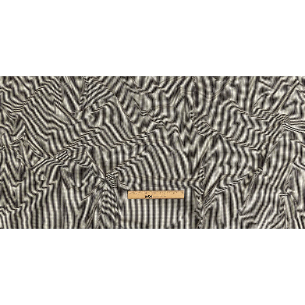 Black and Cream Little Checks Cotton and Polyester Shirting