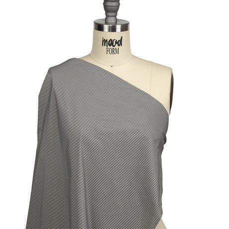 Black and Cream Little Checks Cotton and Polyester Shirting