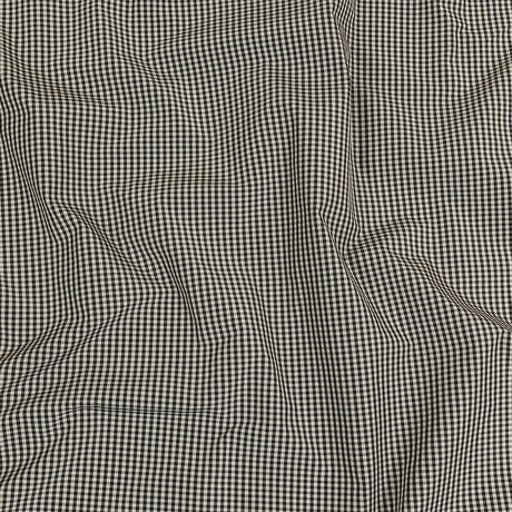 Black and Cream Little Checks Cotton and Polyester Shirting