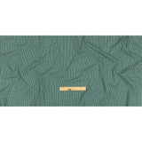 Evergreen and White Checkered Cotton and Polyester Shirting