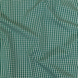 Evergreen and White Checkered Cotton and Polyester Shirting