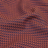 Navy and Orange Triangles Cotton and Polyester Twill