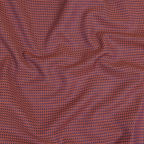 Navy and Orange Triangles Cotton and Polyester Twill