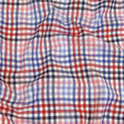 Red, White and Olympian Blue Plaid Cotton and Polyester Shirting
