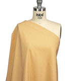 Mustard and White Checked Cotton and Polyester Shirting