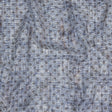 Brown and Blue Flowers and Dots Cotton and Polyester Shirting with Distressed Foil Topcoat