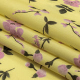 Cotton Poplin Print - Pale Yellow and Pink Floral - Mood Exclusive Sakura Sweets