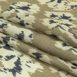Viscose Crepe Print - Beige, Black and Ecru Ikat Florals - Mood Exclusive Exquisite Etchings