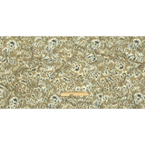 Viscose Crepe Print - Beige, Black and Ecru Ikat Florals - Mood Exclusive Exquisite Etchings