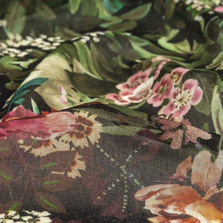 Mood Exclusive Black Botanical Bounty Viscose Georgette