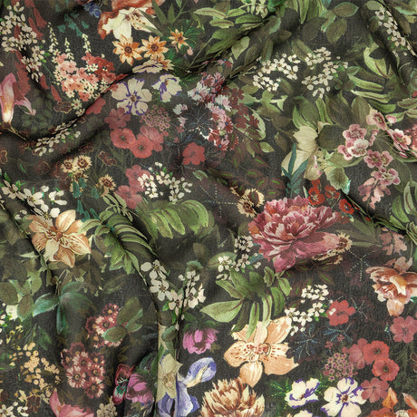 Mood Exclusive Black Botanical Bounty Viscose Georgette