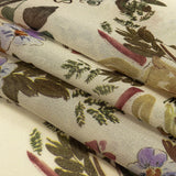Mood Exclusive White Morning Glories Viscose Georgette