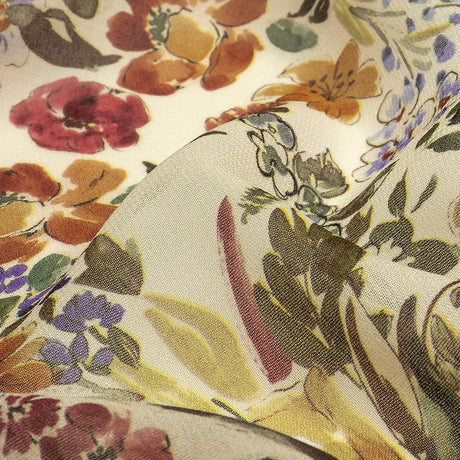 Mood Exclusive White Morning Glories Viscose Georgette