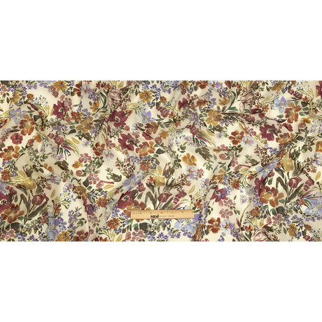 Mood Exclusive White Morning Glories Viscose Georgette