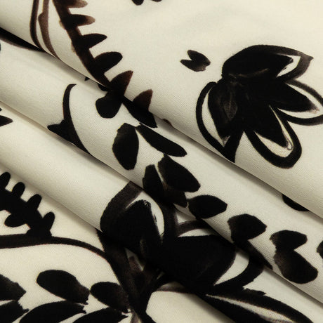 Mood Exclusive White Peaceful Pond Polyester Crepe