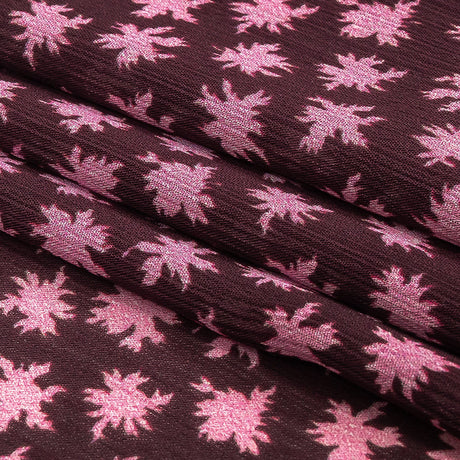 Mood Exclusive Purple Fine Fireworks Crinkled Polyester Georgette