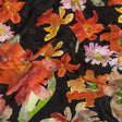 Flowery Sustainable Viscose Jacquard Print - Orange and Red Painterly Floral - Mood Exclusive Painter's Palette